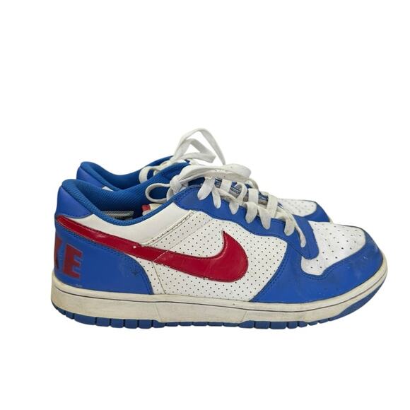 Nike Other - Nike “Big Nike” RETRO Dunk low Blue and Red Sneakers Size 10.5